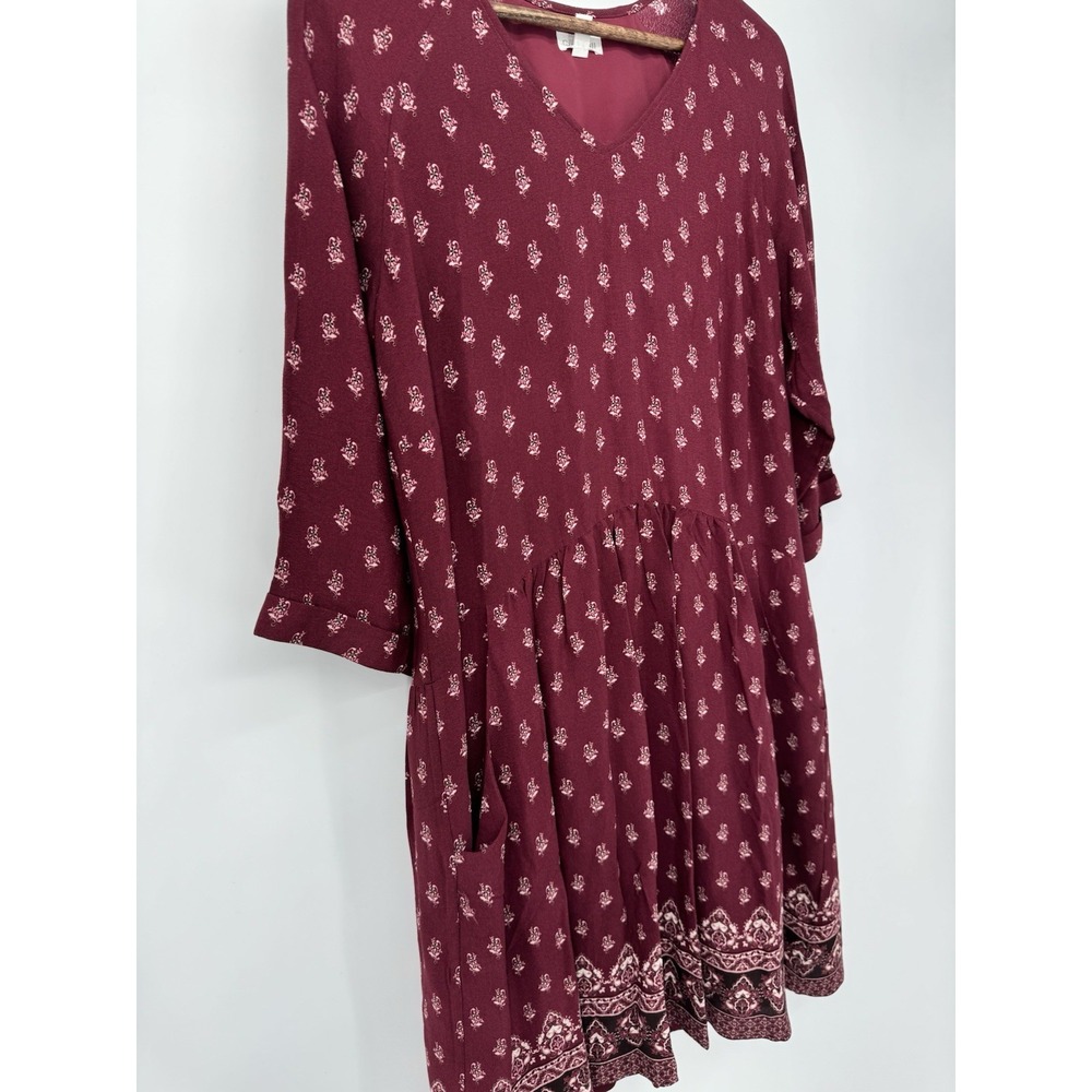 Garnet Hill Trapeze Peasant Swing Dress Boho‎ Cottagecore 3/4 Sleeve - Picture 6 of 10
